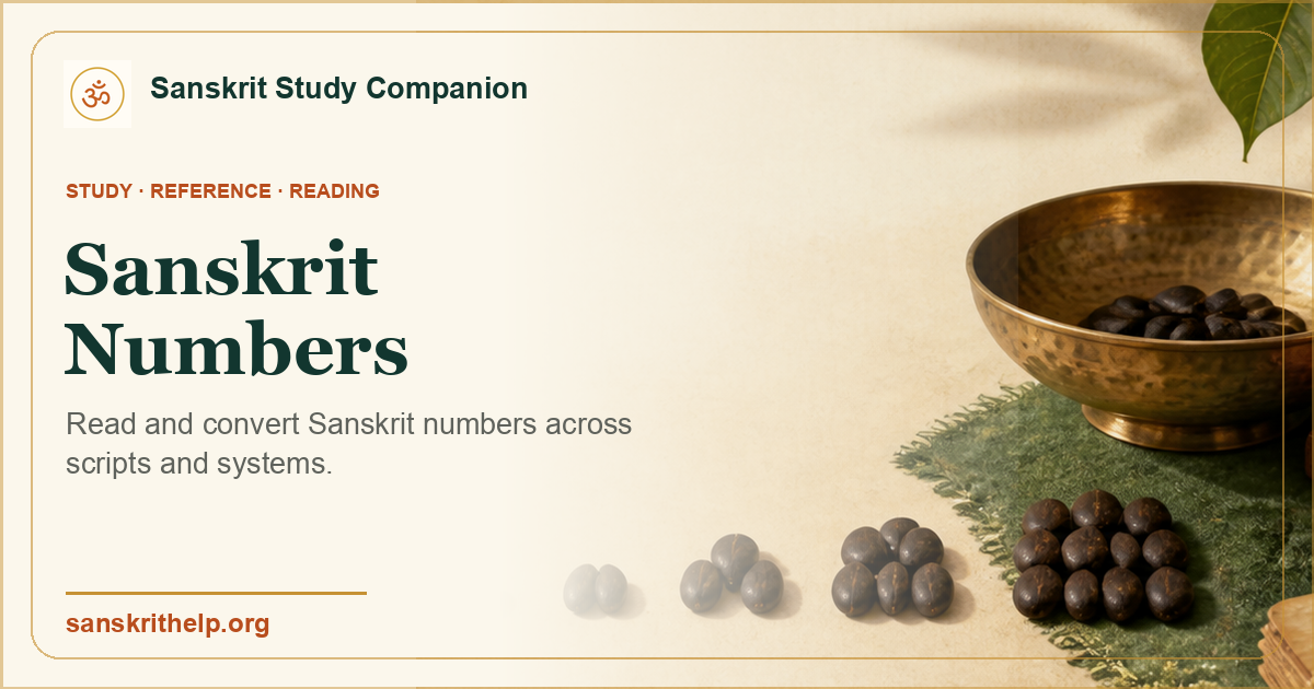Sanskrit Numbers — Sanskrit Study Companion